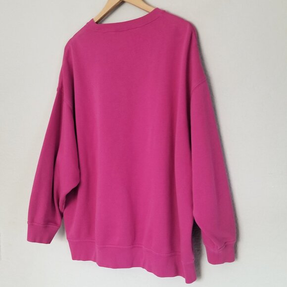 Nike Women's S Phoenix Fleece Oversized Crew-Neck Sweatshirt Fuchsia Pink $70 - Picture 6 of 16